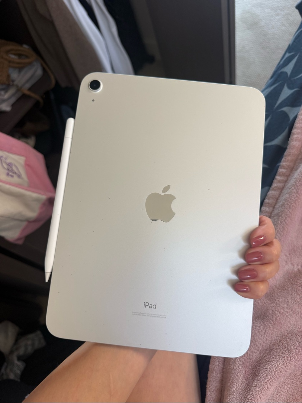Apple iPad in Silver with White Apple Pencil